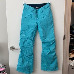 The north face freedom pant snow pants teal size small